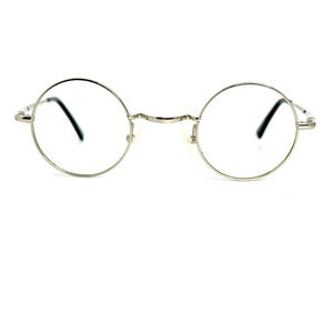 zenni eyeglasses women Silver and Black Round Full RIm H18644‎